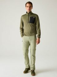 Regatta Spodnie trekkingowe Zipp-Off "Mountain" w kolorze zielonym rozmiar: 54. Zielone spodnie sportowe męskie Regatta. Za 194.61 zł.