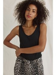 Cotton Candy Top "Nacera" w kolorze czarnym rozmiar: L. Czarne topy damskie Cotton Candy, l, bez wzorów, bez kołnierzyka. Za 61.17 zł.