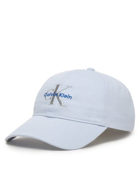 Calvin Klein Czapka z daszkiem Monologo Embroidery Baseball Hat LV04K5026G Błękitny. Niebieskie czapki z daszkiem damskie CALVIN KLEIN, bez wzorów, z bawełny. Za 169.99 zł.