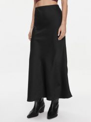 Vila Spódnica midi Tyla 14096849 Czarny Regular Fit. Czarne spódniczki damskie Vila, bez wzorów, z syntetyku, midi. Za 139.99 zł.