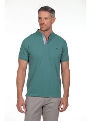 The Time of Bocha Koszulka polo w kolorze turkusowym rozmiar: S. Niebieskie koszulki polo męskie The Time of Bocha, s, bez wzorów, z bawełny, bez ramiączek. Za 104.99 zł.