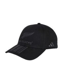 CZAPKA Z DASZKIEM ALL BLACKS 3-STRIPES. Czarne czapki męskie Adidas, bez wzorów, z bawełny, sportowe. Za 129.00 zł.