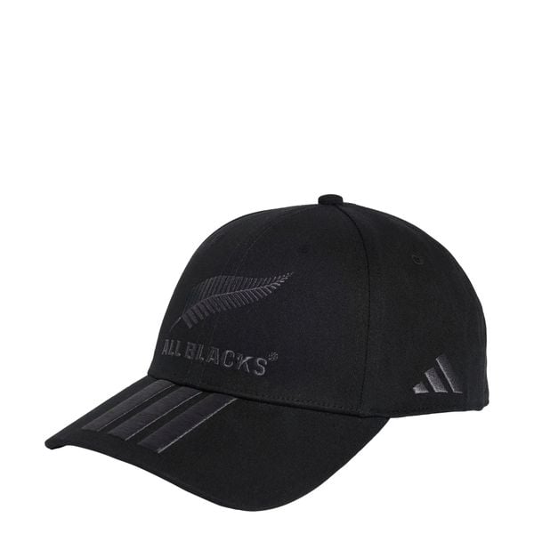 CZAPKA Z DASZKIEM ALL BLACKS 3-STRIPES. Czarne czapki męskie Adidas, bez wzorów, z bawełny, sportowe. Za 129.00 zł.