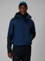 4F Kurtka trekkingowa membrana 10000 męska - granatowa M. Niebieskie kurtki męskie 4f, l, bez wzorów, z materiału, bez kaptura. Za 399.99 zł.