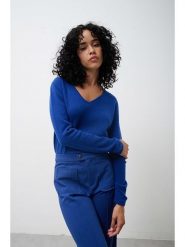 AUTHENTIC CASHMERE Kaszmirowy sweter "Galise" w kolorze niebieskim rozmiar: M. Niebieskie swetry klasyczne damskie AUTHENTIC CASHMERE, m, z kaszmiru, bez kołnierzyka. Za 326.99 zł.