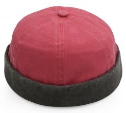 Czapka Dokerka, Czerwona, Szara Wiosenno-Letnia, Jesienna, Hipsterska. Czerwone czapki męskie Pako Jeans, na jesień, bez wzorów, z bawełny. Za 49.00 zł.