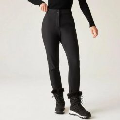 Spodnie narciarskie dla kobiet Dare 2B Sleek IV. Czarne spodnie materiałowe damskie Dare 2b, bez wzorów, z elastanu, eleganckie. Za 196.50 zł.