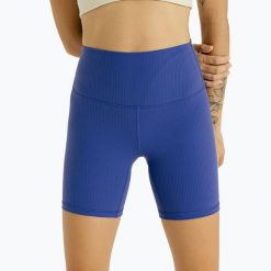 Spodenki JOYINME Ribbed. Niebieskie szorty damskie Joy in me, bez wzorów, sportowe. Za 139.99 zł.