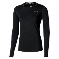 Damska koszulka z długim rękawem Mizuno Core Impulse Wos. Czarne topy sportowe damskie Mizuno, m, bez wzorów, z materiału, bez ramiączek. Za 229.50 zł.