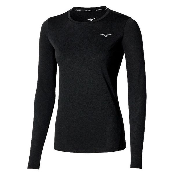 Damska koszulka z długim rękawem Mizuno Core Impulse Wos. Czarne bluzki sportowe damskie Mizuno, m, bez wzorów, z materiału, bez ramiączek. Za 179.50 zł.