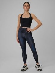 4F Legginsy treningowe szybkoschnące damskie - turkusowe XS. Niebieskie legginsy sportowe damskie 4f, xs, bez wzorów, z podwyższonym stanem, na fitness i siłownię. Za 149.99 zł.