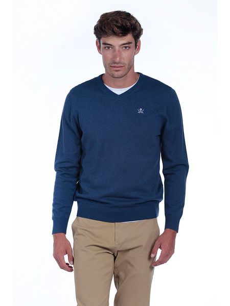 The Time of Bocha Sweter "Pico" w kolorze granatowym rozmiar: XL. Niebieskie swetry męskie The Time of Bocha, xl, bez wzorów, z bawełny, bez kołnierzyka. Za 132.95 zł.