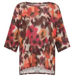 Koszulka Deha Allover Oversize Damskie. Czerwone t-shirty damskie Deha, m, bez wzorów, z materiału, bez kołnierzyka. Za 317.99 zł.
