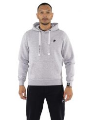 Bluza wygodny z bawełna z kaptur na co dzień. Czarne bluzy z kapturem męskie LEONE 1947 APPAREL, xs, z bawełny. Za 357.85 zł.