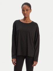 BOSS Koszulka piżamowa B Logo 50550693 Czarny Relaxed Fit. Czarne koszule nocne damskie Boss, xl, bez wzorów, z lyocellu, bez ramiączek. Za 299.99 zł.