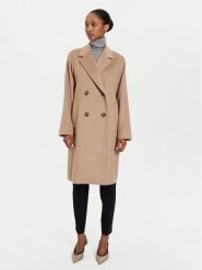 Weekend Max Mara Płaszcz wełniany Zum 2425016052 Brązowy Regular Fit. Brązowe płaszcze damskie Weekend Max Mara, na zimę, bez wzorów, z wełny. Za 3,099.00 zł.