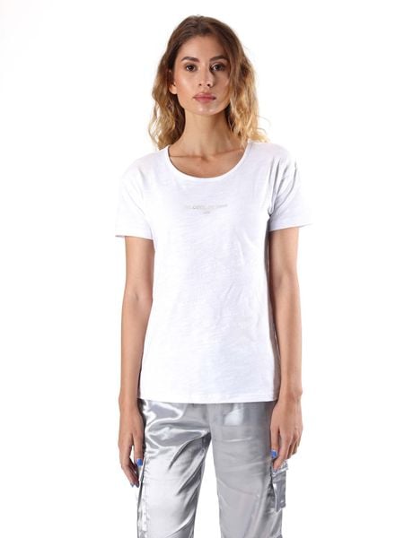 Koszulka damska Leone 1947 Apparel metaliczny detal. Czerwone t-shirty damskie LEONE 1947 APPAREL, xs, bez wzorów, bez kołnierzyka. Za 84.16 zł.