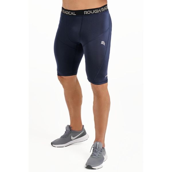 Spodenki fitness męskie Rough Radical Tight Shorts. Niebieskie szorty męskie ROUGH RADICAL, m, na fitness i siłownię. W wyprzedaży za 69.95 zł.
