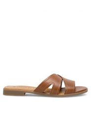 Lasocki Klapki WI16-MENA-12 Brązowy. Brązowe klapki damskie Lasocki, bez wzorów, ze skóry, bez obcasa. Za 77.99 zł.