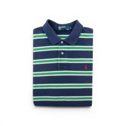 Second life - Polo Ralph Lauren koszulka męska z krótkim rękawem - Stan dobry. Niebieskie koszulki polo męskie Ralph Lauren, l, bez wzorów, z jeansu, bez ramiączek. Za 106.46 zł.