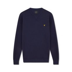 Bluza Lyle & Scott. Niebieskie bluzy bez kaptura męskie LYLE AND SCOTT, l, z bawełny. Za 278.50 zł.