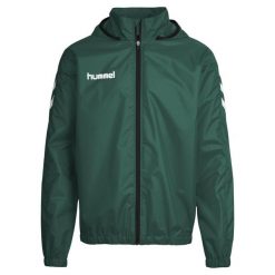 Kurtka ortalionowa sportowa dla dorosłych Hummel Core Spray Jacket. Zielone kurtki treningowe męskie HUMMEL, xl, bez wzorów, do piłki ręcznej. Za 130.00 zł.