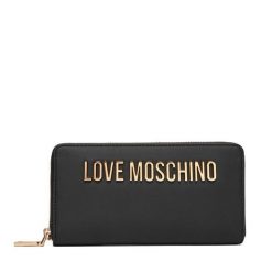 Portfel LOVE MOSCHINO. Czarne portfele damskie Love Moschino, bez wzorów. Za 349.99 zł.