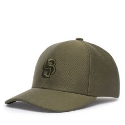 Czapka z daszkiem BOSS. Zielone czapki męskie Boss, bez wzorów. Za 259.99 zł.