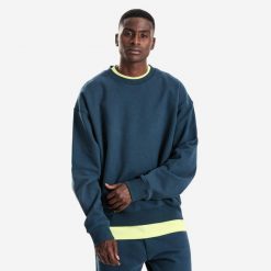 Bluza męska Elementals okrągły dekolt oversize. Zielone bluzy z kapturem męskie Decathlon, m, z bawełny. Za 179.99 zł.