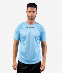 Koszulka piłkarska dla dorosłych Givova One. Niebieskie t-shirty sportowe męskie Givova, m, z materiału, bez ramiączek, do piłki nożnej. Za 32.90 zł.