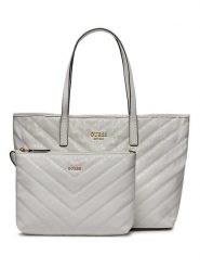 Guess Shopper bag w kolorze jasnoszarym - 33 x 27 x 15 cm rozmiar: onesize. Szare shopper bag damskie Guess, z aplikacjami, z materiału, na ramię, pikowane, bez dodatków. Za 382.13 zł.