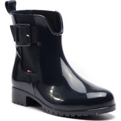 Kalosze TOMMY HILFIGER - Sporty Color Mix Rain Boot FW0FW04101 Rwb 020. Niebieskie kalosze damskie Tommy Hilfiger, bez wzorów, z materiału. W wyprzedaży za 229.00 zł.