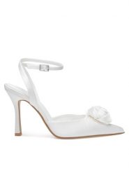 JENNY Szpilki SS2841 Biały. Białe szpilki Jenny, bez wzorów, z materiału, bez obcasa. Za 149.99 zł.