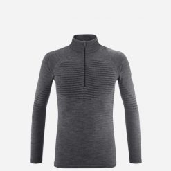 Koszulka termoaktywna męska MILLET Drynamic Warm 1/2 Zip M merino. Szare bielizna termoaktywna męska Millet, m, bez wzorów, z dzianiny. Za 349.00 zł.