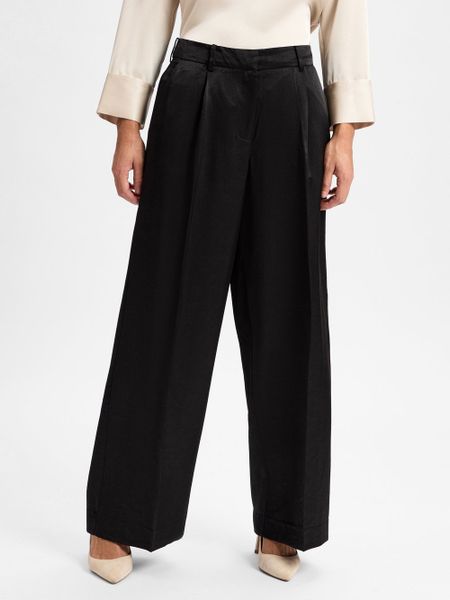 Msch Copenhagen Spodnie - MSCHUlla Kobiety wiskoza czarny, S. Czarne spodnie materiałowe damskie MSCH Copenhagen, bez wzorów, z wiskozy, eleganckie. Za 299.95 zł.