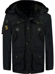 Geographical Norway Parka "Acrobate" w kolorze granatowym rozmiar: M. Niebieskie parki męskie Geographical Norway, m, bez wzorów, ze skóry. Za 456.87 zł.