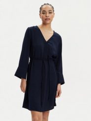 JDY Sukienka codzienna Divya 15321343 Granatowy Regular Fit. Niebieskie sukienki damskie JDY, na co dzień, xs, bez wzorów, z syntetyku, bez kołnierzyka, bez ramiączek, proste. Za 79.99 zł.