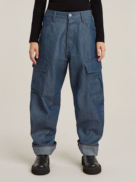 G-Star Dżinsy "Cargo 3D" - Boyfriend fit - w kolorze niebieskim rozmiar: W26/L28. Niebieskie jeansy damskie G-Star. Za 252.94 zł.