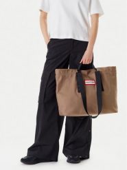 Hunter Torebka WBEO-HTR-K-011-06 Beżowy ciemny. Brązowe torebki klasyczne damskie Hunter, bez wzorów, z materiału, bez dodatków. Za 159.99 zł.