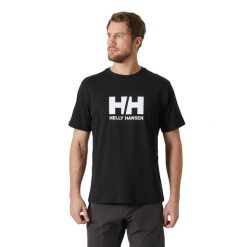 Koszulka bawełniana męska Helly Hansen HH Logo T-Shirt 2.0. Czarne t-shirty męskie Helly Hansen, l, bez wzorów, z bawełny, bez kołnierzyka. W wyprzedaży za 118.50 zł.