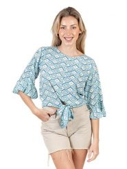 Isla Bonita by SIGRIS Bluzka w kolorze błękitnym rozmiar: S. Niebieskie bluzki damskie Isla Bonita by SIGRIS, s, bez wzorów, bez kołnierzyka, bez ramiączek. Za 74.28 zł.