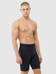 4F Legginsy krótkie rowerowe z żelowo-piankową wkładką męskie - czarne XL. Czarne spodnie sportowe męskie 4f, l, z dzianiny, rowerowe. W wyprzedaży za 119.99 zł.
