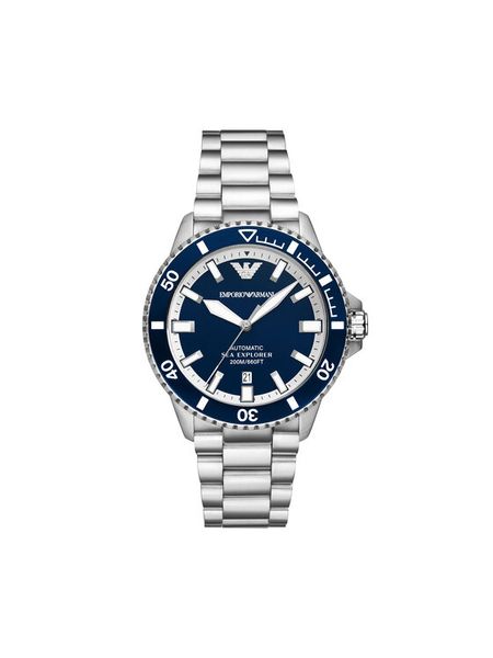 Emporio Armani Zegarek Sea Explorer AR60079 Srebrny. Szare, analogowe zegarki męskie Emporio Armani, srebrne. Za 1,599.00 zł.