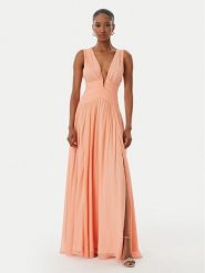 Marciano Guess Sukienka wieczorowa G6GK14 W2374 Pomarańczowy jasny Regular Fit. Brązowe sukienki damskie Marciano Guess, z aplikacjami, z wiskozy, wizytowe, bez kołnierzyka, bez ramiączek. Za 1,649.00 zł.