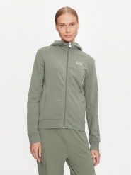EA7 Emporio Armani Bluza 6DTM10 TJZEZ Zielony Regular Fit. Zielone bluzy bez kaptura damskie EA7 Emporio Armani, xxl, z bawełny. Za 379.99 zł.