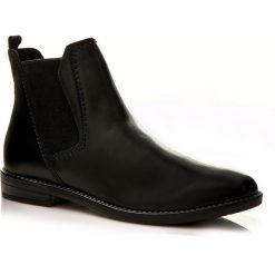 BOTKI MARCO TOZZI 25366 OBCAS 2.5cm CZARNE. Czarne botki damskie Marco Tozzi, bez obcasa, na obcasie, bez zapięcia. W wyprzedaży za 229.99 zł.