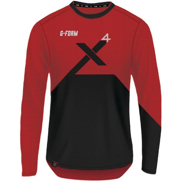 G-FORM Pro X4 koszulka długi rękaw M czerwono-czarna. Czarne bluzki damskie G-Form, m, bez wzorów, bez kołnierzyka. Za 316.25 zł.