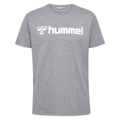 Koszulka Hummel Go 2.0 Logo. Szare t-shirty sportowe męskie HUMMEL, bez ramiączek, do piłki nożnej. Za 137.50 zł.