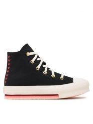 Converse Trampki Chuck Taylor All Star Eva Lift Hi A04953C Czarny. Czarne trampki i tenisówki dziewczęce Converse, bez wzorów, z materiału, bez zapięcia. Za 199.99 zł.