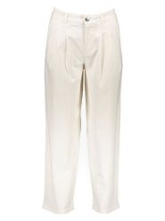 Oui Spodnie w kolorze kremowym rozmiar: 34. Brązowe spodnie materiałowe damskie Oui, bez wzorów, z materiału. Za 170.07 zł.
